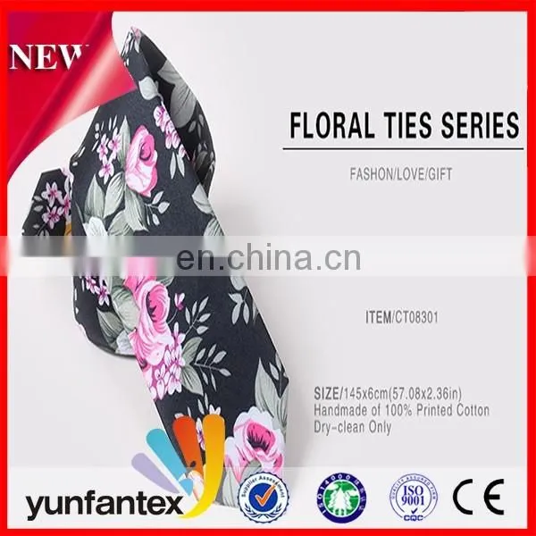 2016 combed new pattern printed cotton necktie