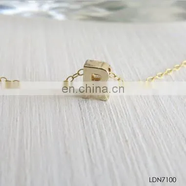 Hot seling simple initial letter r pendant necklace