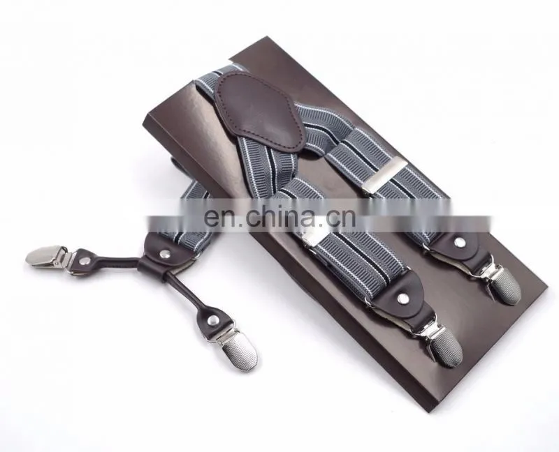 Yiwu wholesale high quality colorful suspenders,custom printing suspenders,adjustable metal clips suspenders