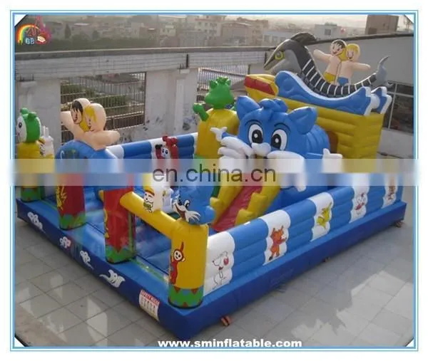 2016 funny game inflatable amusement park,inflatable funcity,inflatable jumping bouncer slide for kids