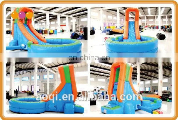 AOQI products child inflatable water slide pool with free EN14960 certificate