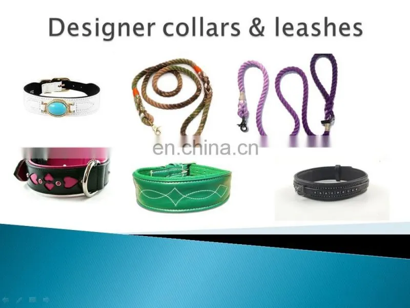 Designer leather dogs collar and leashes manufacturer
