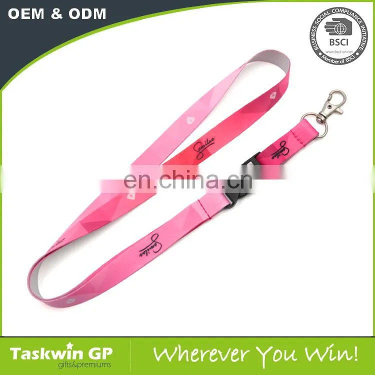 2017 Factory promotional beautiful sublimation and heat transfer lanyards