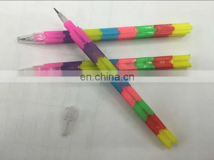 stacking pencil 8 colors multi point pencil bullet pencil