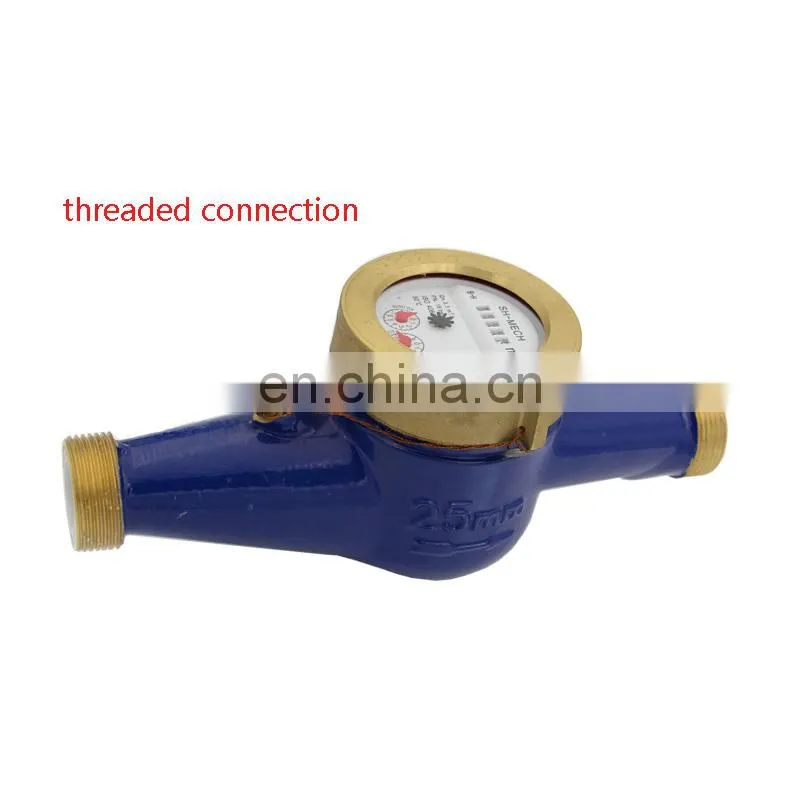 China supply multi jet dn 20 brass water flow meter with water meter pulse sensor