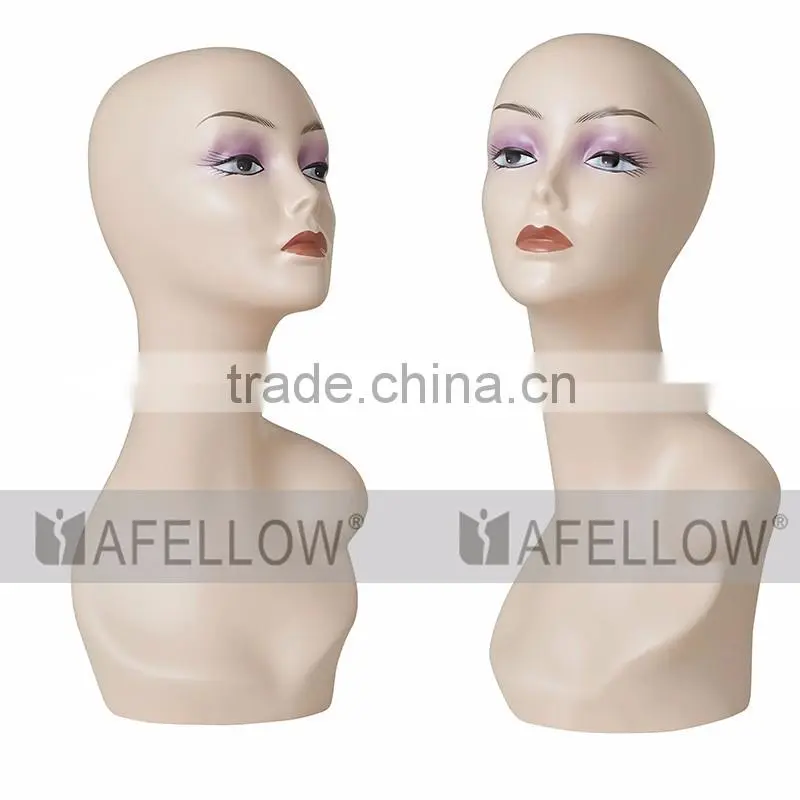 Plastic head Female Head Mannequin Realistic head Cheap Model H1097