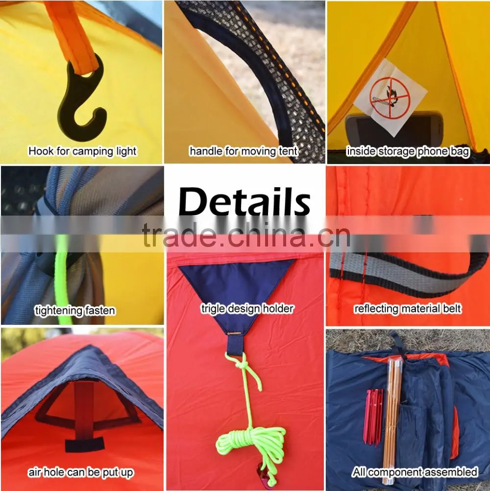 (1071) professional high quality 2 layer waterproof 3000mm camping canvas tent