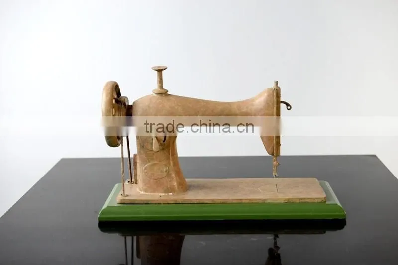 Home Decoration Bronze Sewing Machine Statue Female Figure Sculpture Patented