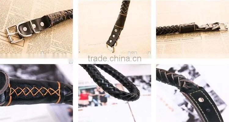 SImple Design personalized leather dog collar