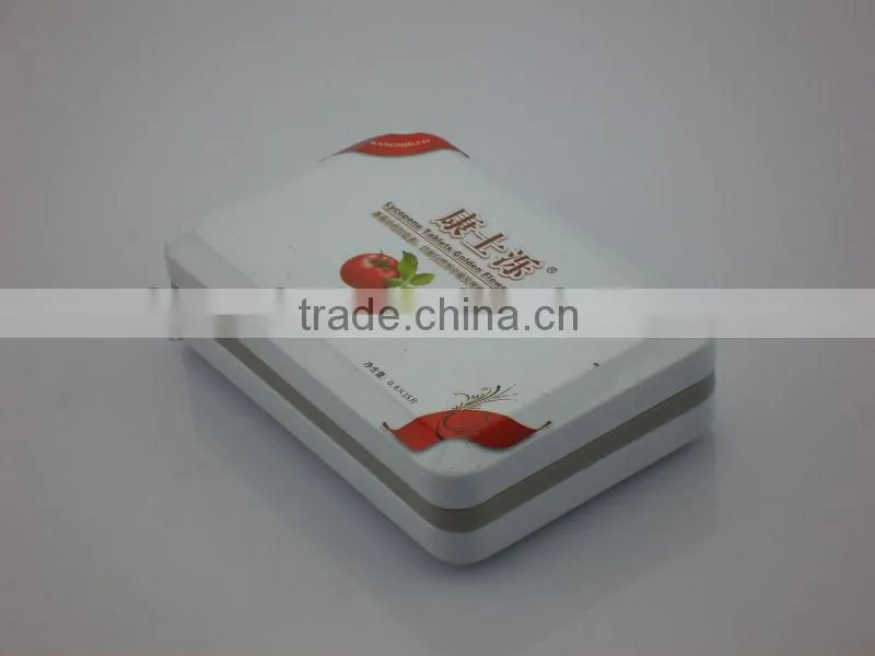 rectangle cell phone battery tin box with window