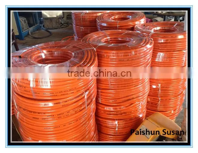 Color Orange LPG Gas PVC Pipe for Cooking