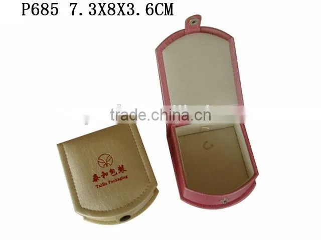 P685 Luxury PU Leather Jewellery Pendant Box Packing With Button