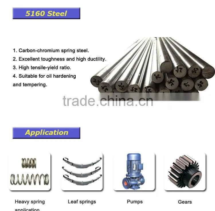 Cold Rolled Steel Round Bar 5160 Spring Steel