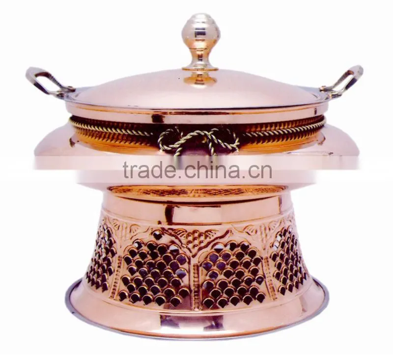 Copper Cheffing Dish, Wedding & Party utensils, food serving dish, hot keeping dish, Catering item, Hotel & Restaurant utensils