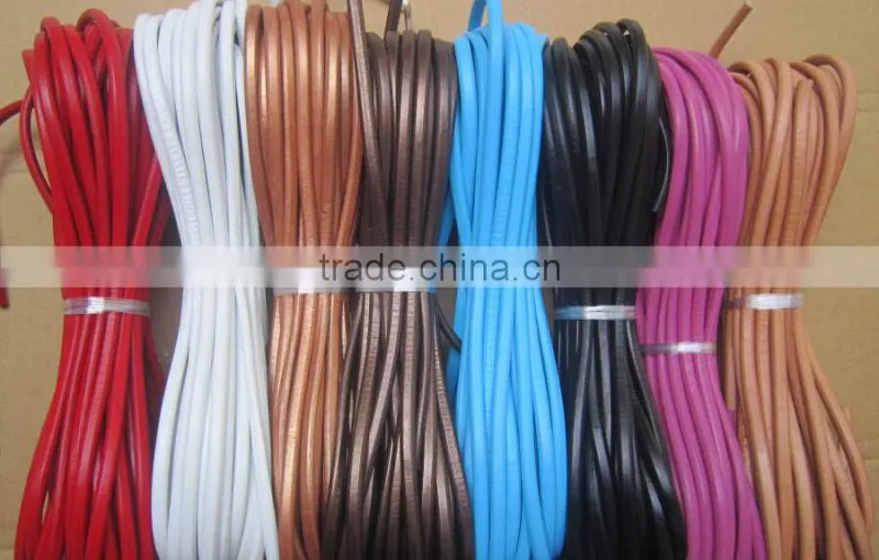finish flat leather cord wholesale