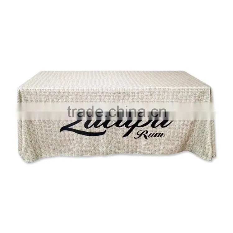 2015 Hot Selling Latest Designs Custom Tag 100% Polyester Table Cloth