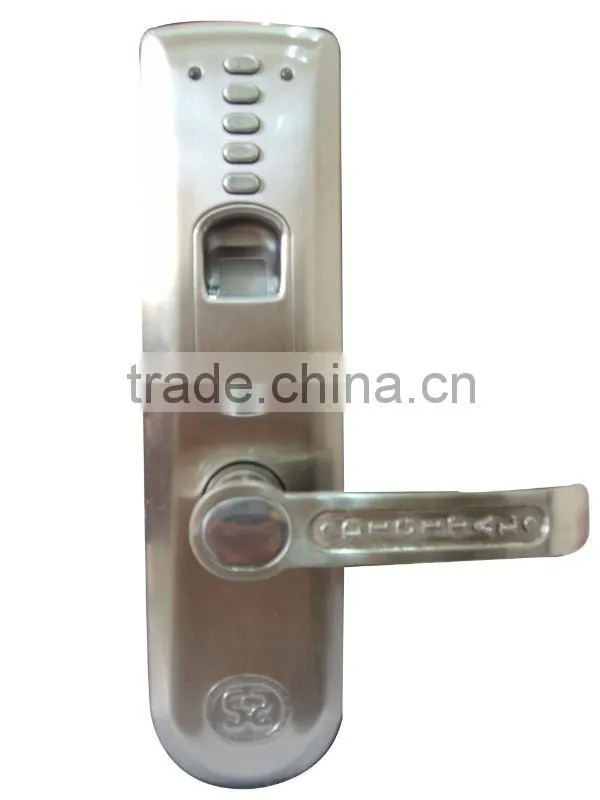 Silver Fingerpirnt door lock with remotes, keys and password