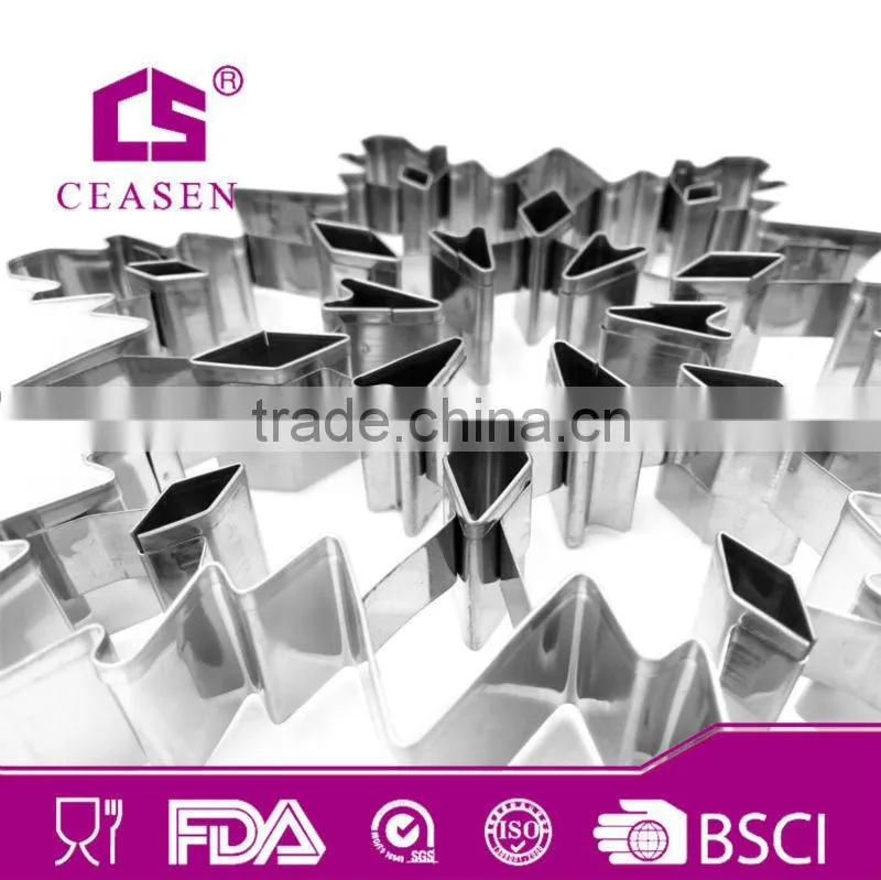 Multifunctional stainless steel snowflake cookie cutter