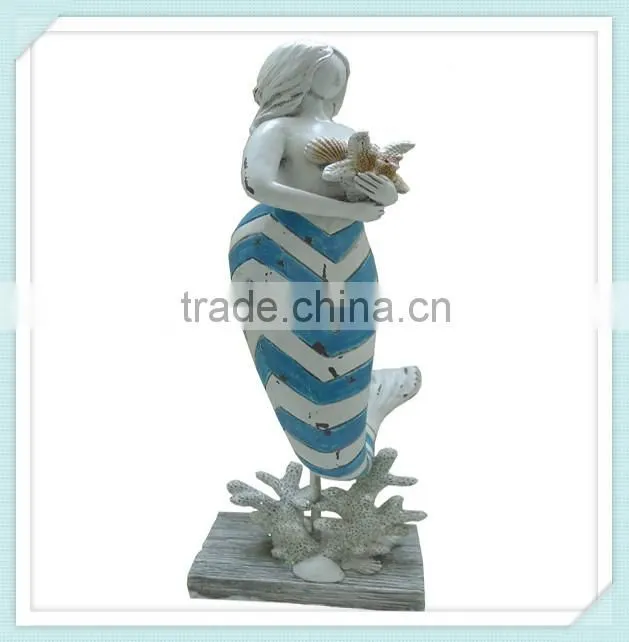 home decorative resin mermaid figurine
