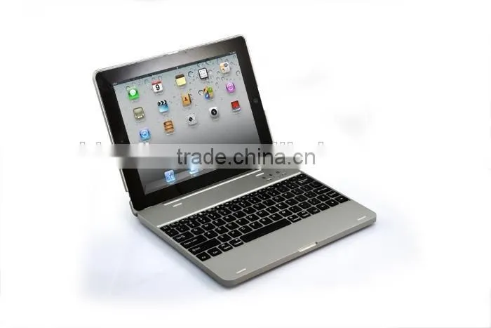 Power bank wireless Bluetooth keyboard case for iPad234 with 4000mah battery,rechargable folio calmshell Bluetooth keyboard
