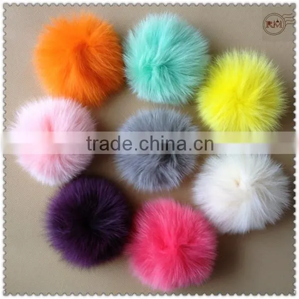 Fluffy Fox Fur Pompons in Factory Wholesale Price