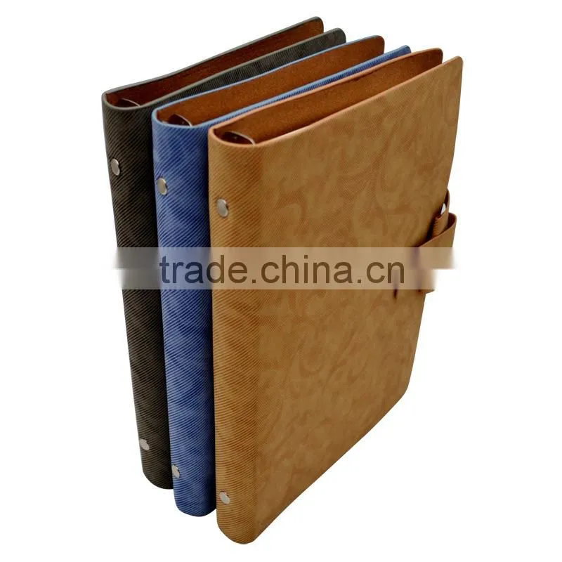 2016 new office pu leather organizer agenda printing