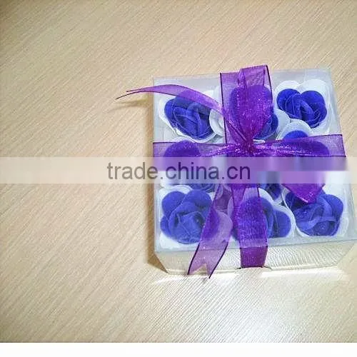 rose petal soap with heart shape box