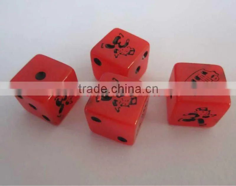 Colored Acrylic Dice