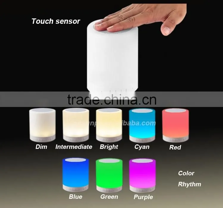 2016 Led Touch Sensor Wireless Portable Bluetooth Smart LED Music Lamp