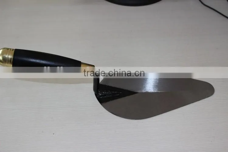 Bricklaying trowel with wooden handle
