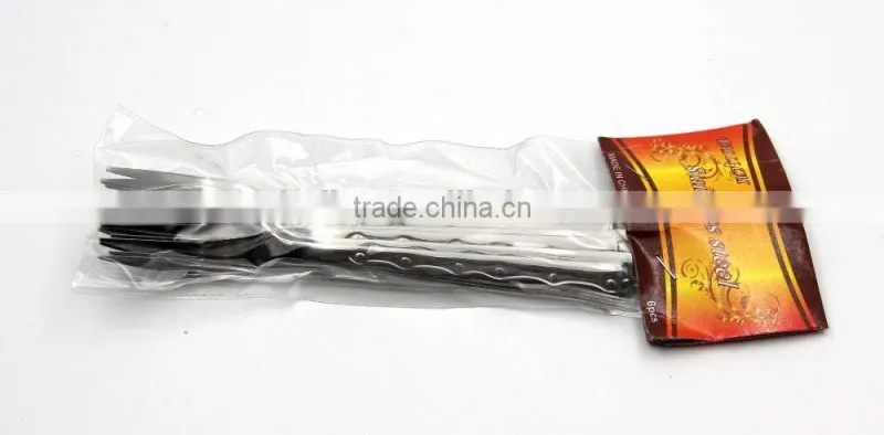 China safe stainless steel fork for eating cupcake