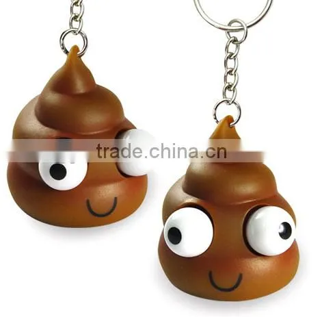 Promotional Gifts Eyes Pop out Skull Keychain,Soft PVC Eyes pop out Keyring