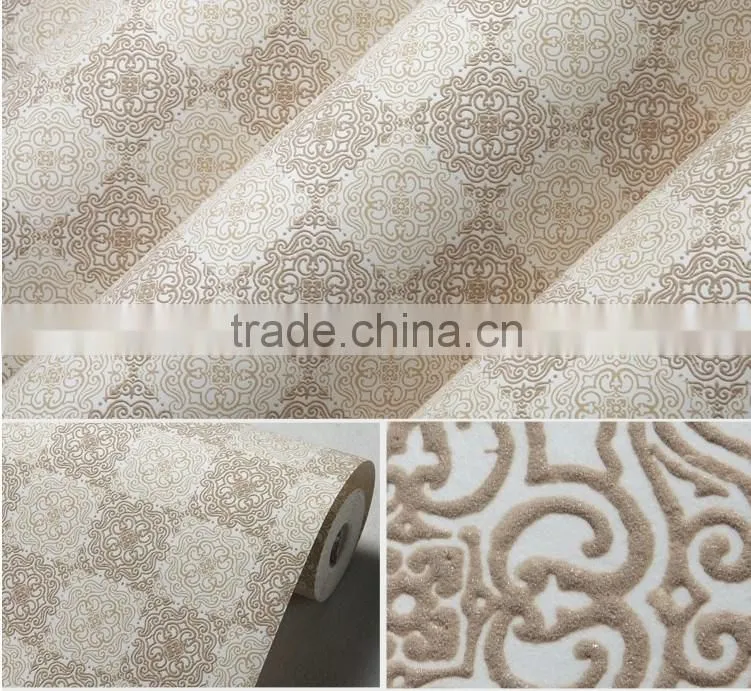 damask non woven house decoration wall paper