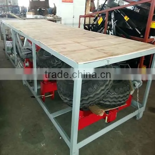 logs trailer with crane with telescopic crane