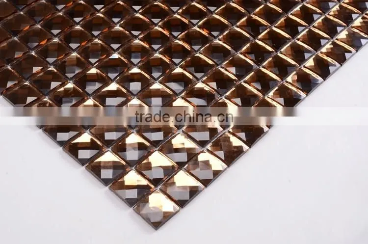 F2X-3 300X300MM Foshan 8mm artistic stone pattern glass mosaic tile