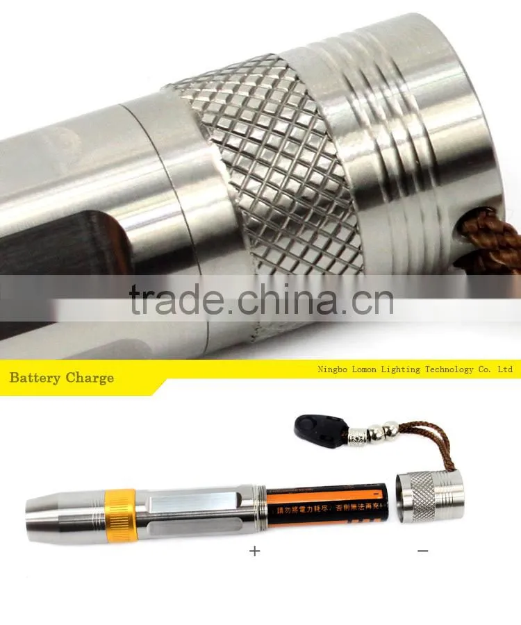 Three Light Source Stainless Steel Jade Distinguishing Customized Manufacturer Flashlight