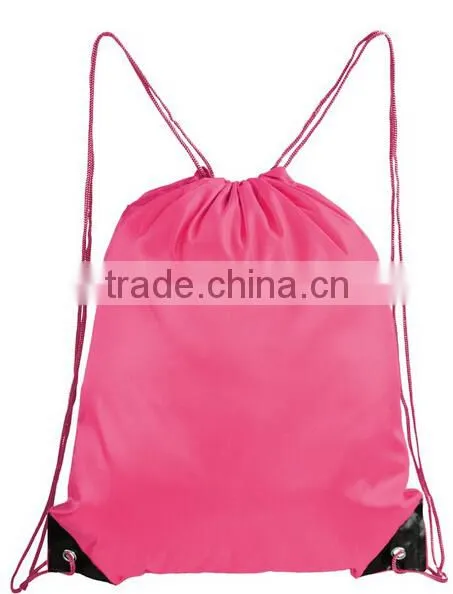 2016 polyester waterproof lightweight drawstring bag