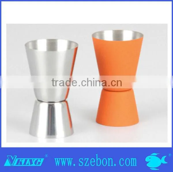 Hot sale stainless steel copper jigger double head jigger measuring cup for advanced bar