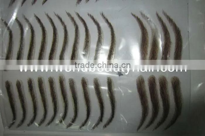 eyebrow handtied 100% human hair eyebrow man style woman style customzed style makeup eyebrow