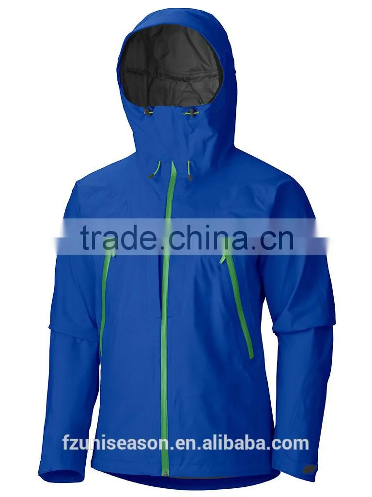 Waterproof lightweight nylon mens plain windbreakers jacket