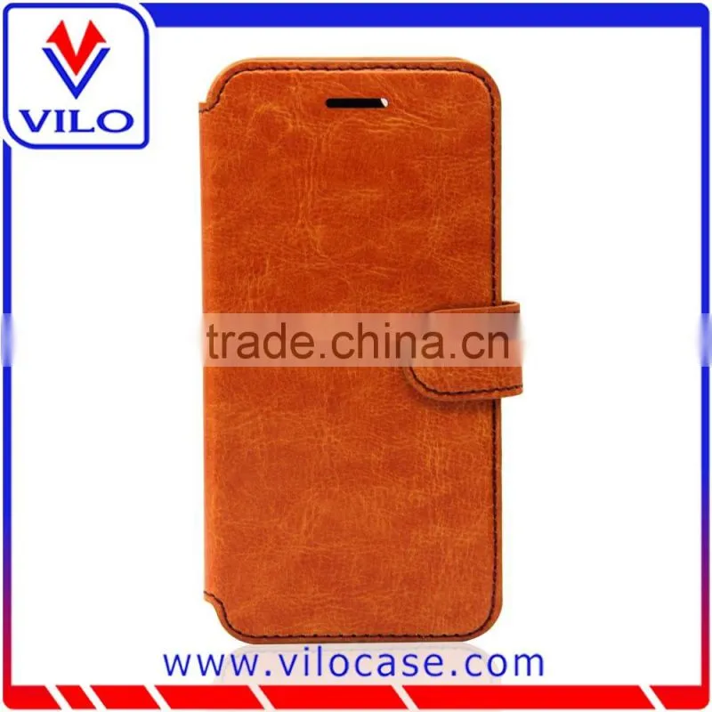 2016 Universal PU leather smart phone wallet case for Iphone 6 credit card case with stand