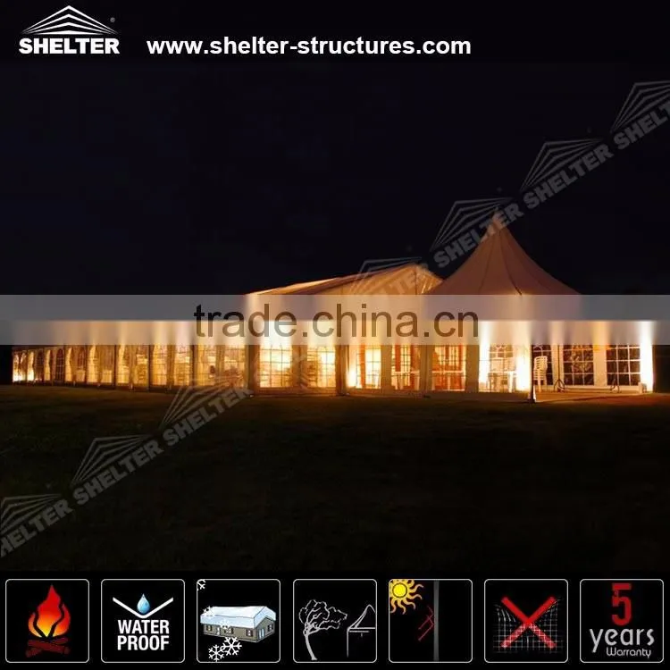 1000 Seater high peak MPT tents homes with pvc waterproof fabric for sale in south africa