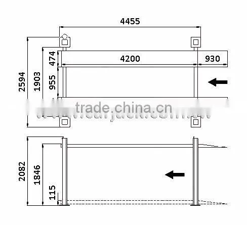 4 Post Parking Lift (Car Stacker) / Electrical double floor 4 post parking device