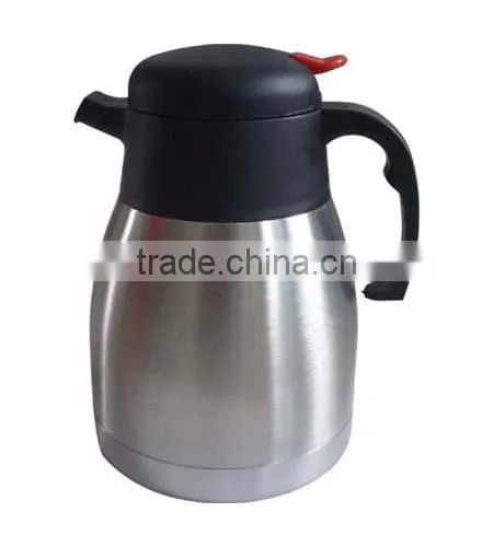 promotion gift double stainless steel metal arabic coffee pot, metal vacuum flask