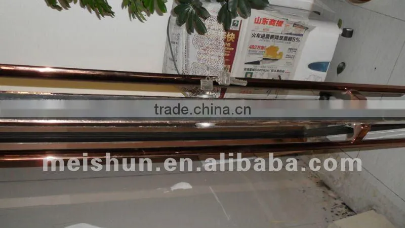 New style aluminum alloy profile doors stainless steel sheet covered A-48