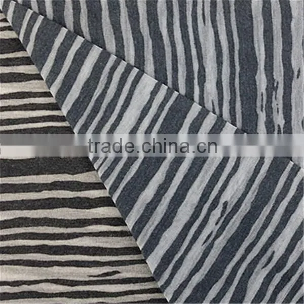 2015 hot selling Esse Textile knitted fabric T/R striped burnout fabric for clothes