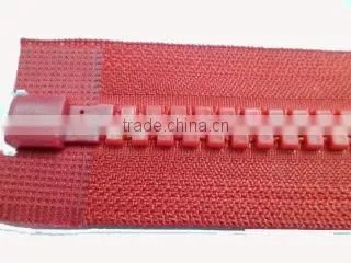 8# plastic resin zipper open end ziipper with reversible slider zipper jacket zipper coate zipper