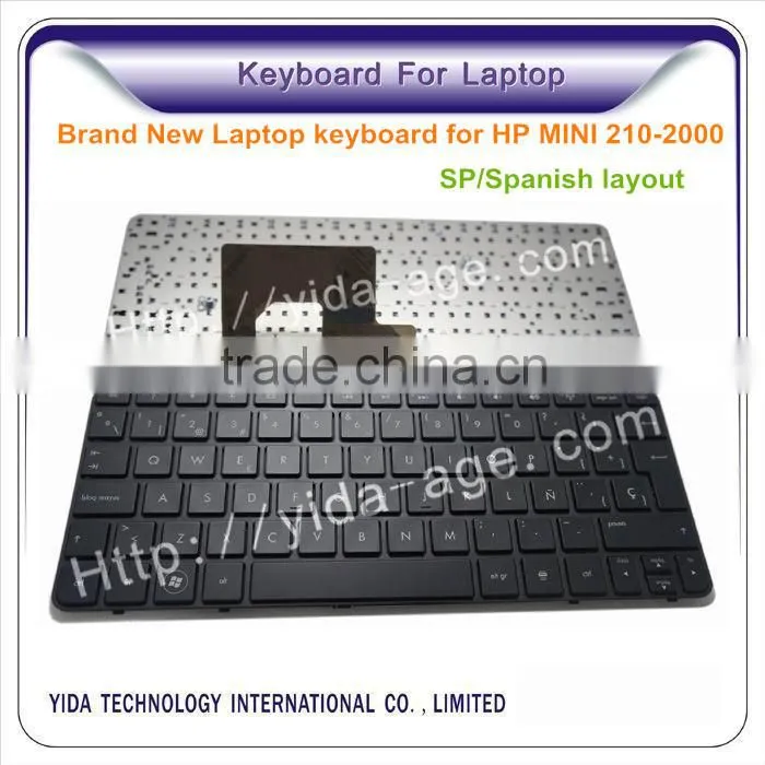 Original Laptop Keyboard For HP MINI 210-2000 with Spanish layout black