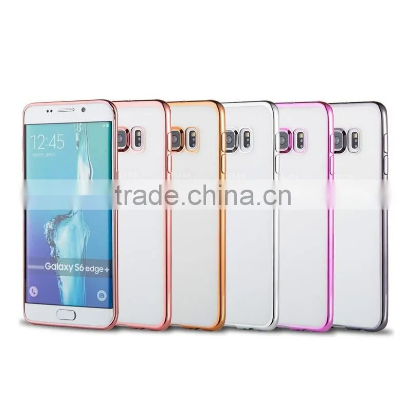 Clear TPU Back Cover For Samsung Galaxy S7, Slim TPU Case Electroplated Edge
