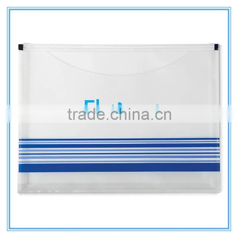 Hot selling Cheap Plastic Zipper Pocket Portfolio for Office use made in China